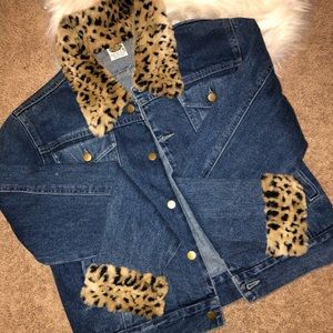 Leopard Denim Jacket
